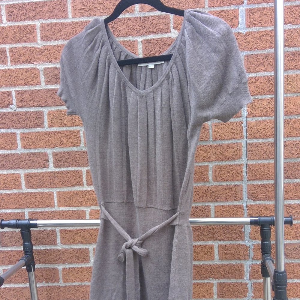Ann Taylor Loft Merino Puff-Sleeved Sweater Dress